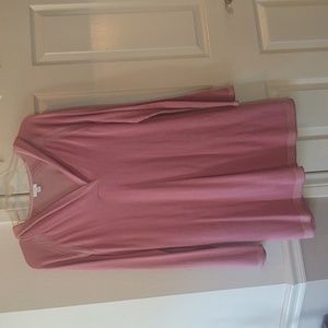 JJILL XL tall rose/salmon hooded sweater tunic